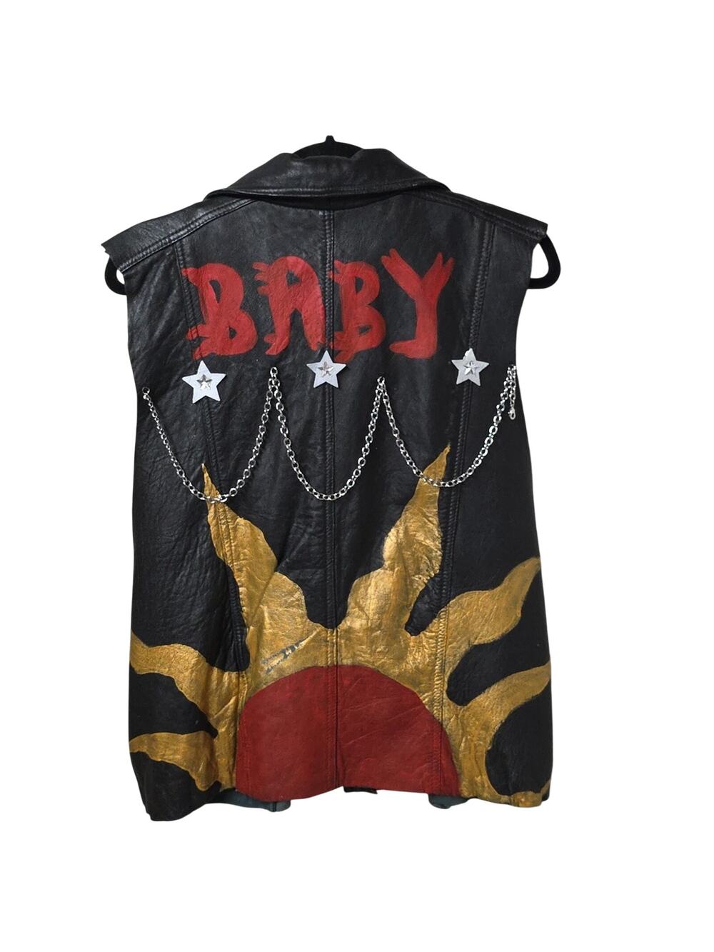Rocky Horror Picture Show Eddie Leather Handmade Cosplay Costume Vest Mens Large